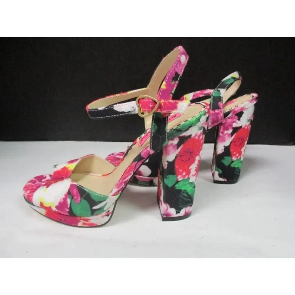 BETSEY JOHNSON Isla Floral Platform Heels